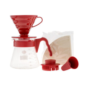 Hario Coffee Server V60 Pour Over Kit Red