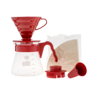 Hario Coffee Server V60 Pour Over Kit Red