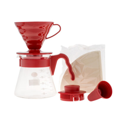 Hario Coffee Server V60 Pour Over Kit Red